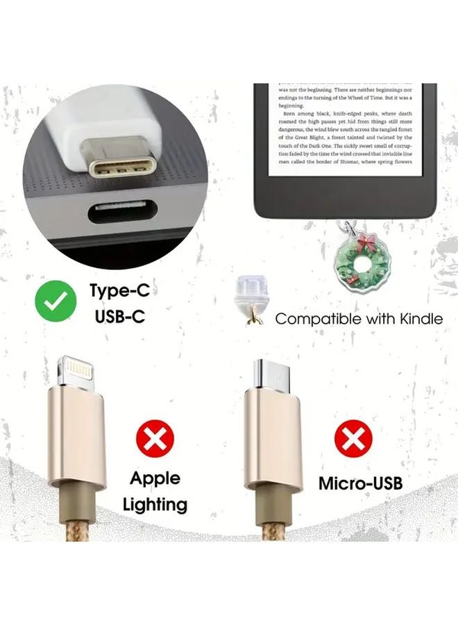 Santa Claus Design 5pcs Christmas Dust Plugs For Book Lovers - Image 3